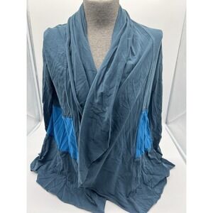 Matilda Jane Womens Cardigan Moody Blues Draped Open Front Swing Size Medium